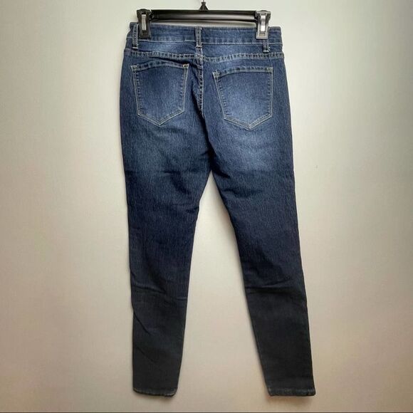 Fashion Nova Dark Wash Skinny Jeans High Waisted Cotton Blend Spandex size 7 - Picture 9 of 11